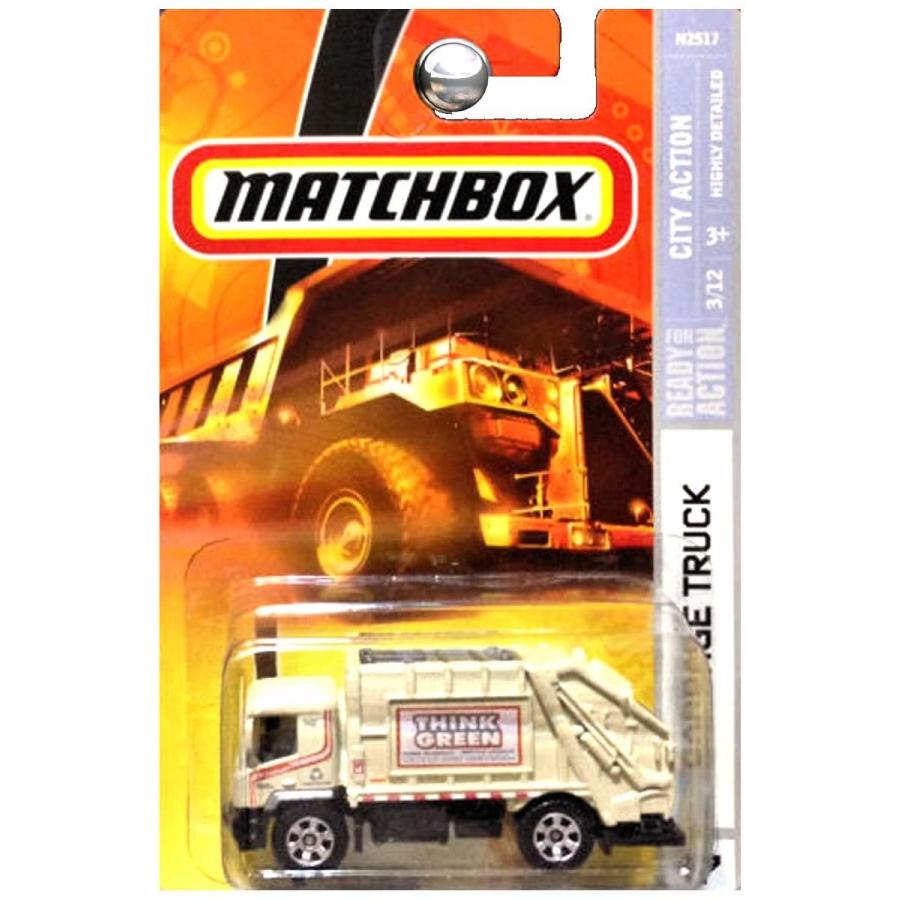 マッチボックス マテル ミニカー Matchbox 2008 City Action Think Green Garbage Truck Trash Recycle