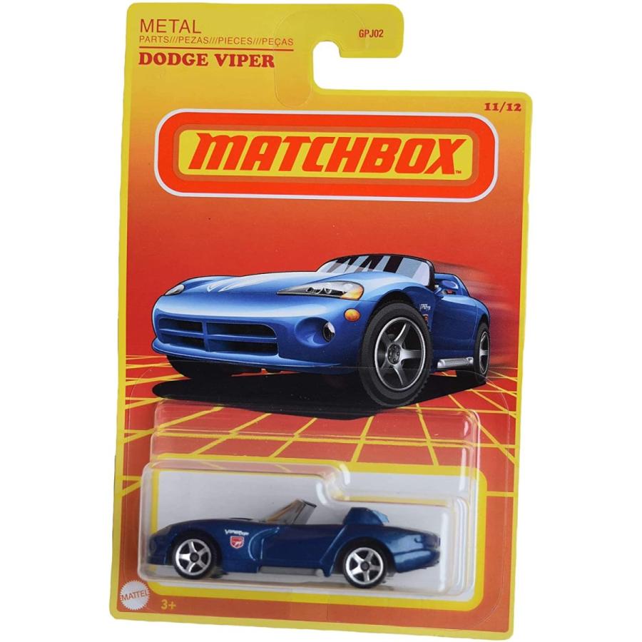 マッチボックス マテル ミニカー Matchbox Dodge Viper, Blue [11/12]