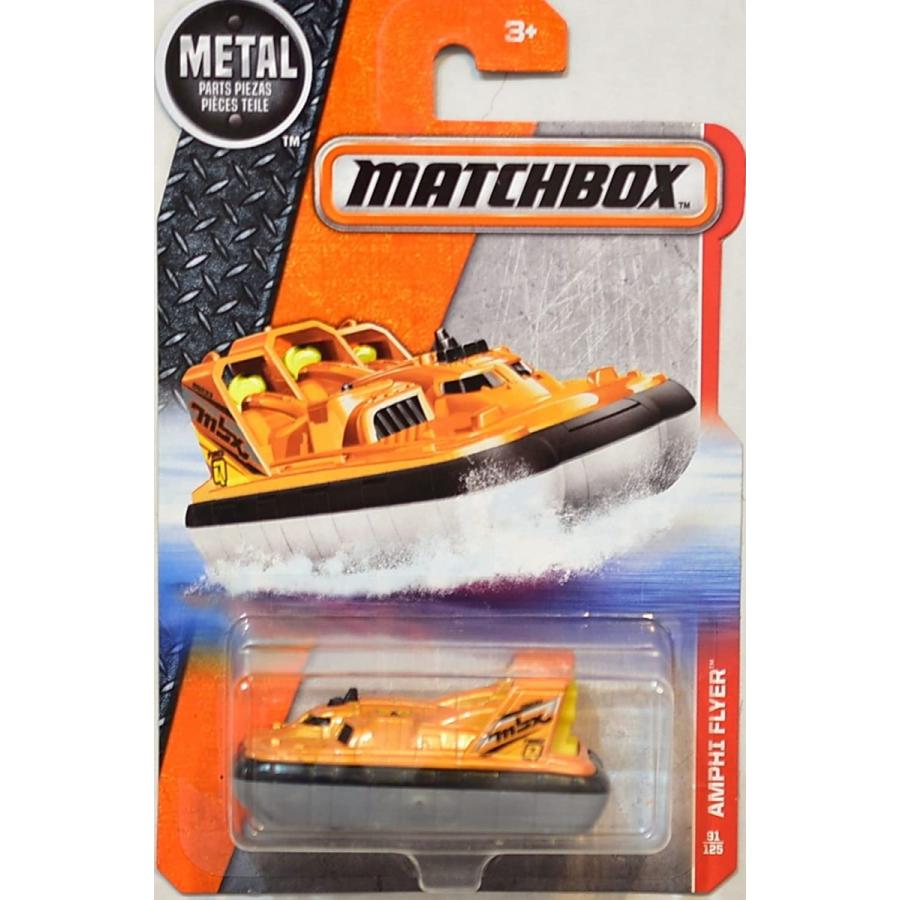 マッチボックス マテル ミニカー Matchbox Heroic Rescue Amphi Flyer Pontoon Boat Orange