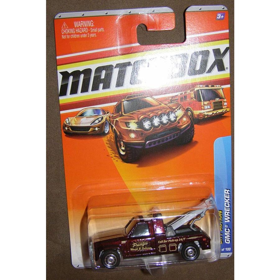 マッチボックス マテル ミニカー GMC WRECKER 2010 MATCHBOX CITY ACTION #73 BURGUNDY PACIFIC WRECK