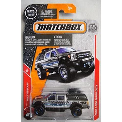 マッチボックス マテル ミニカー Matchbox MBX Rescue Silver/Black Ford F-350 Super Duty 4/30 Truck