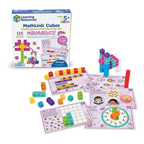 知育玩具 パズル ブロック LER9334 Learning Resources MathLink Cubes Kindergarten Math Activity Set M
