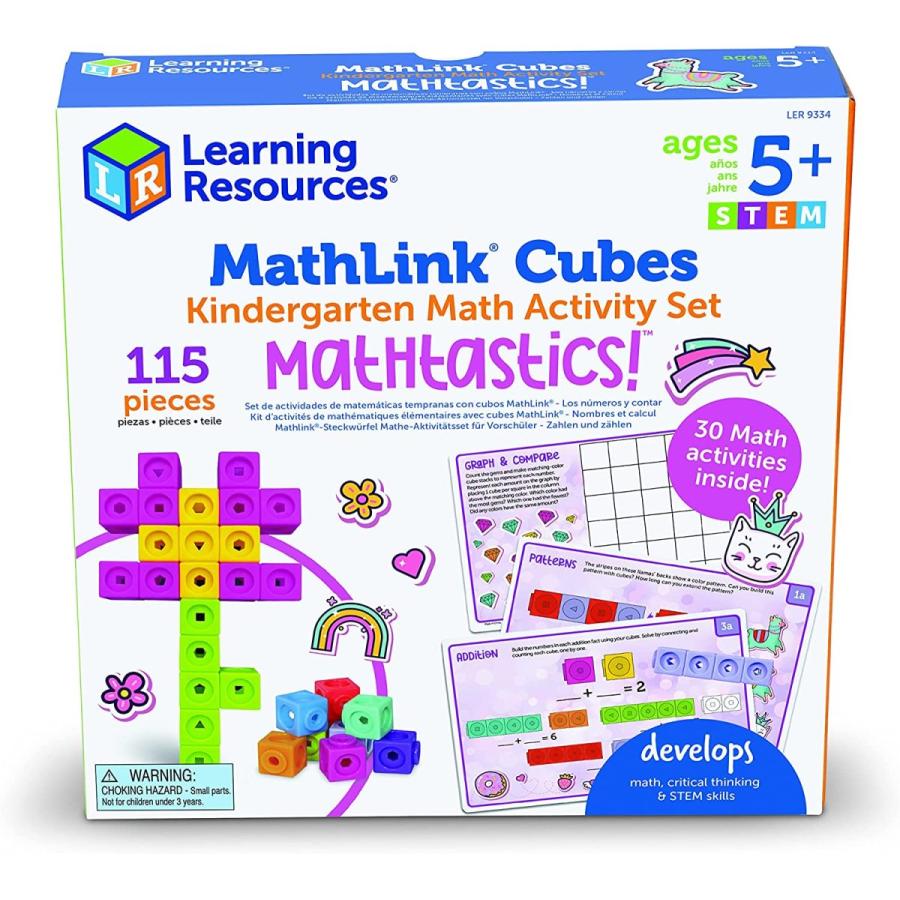 知育玩具 パズル ブロック LER9334 Learning Resources MathLink Cubes Kindergarten Math Activity Set M