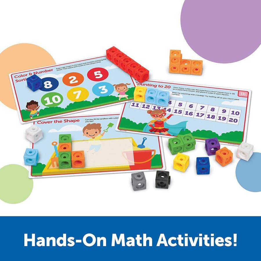 知育玩具 パズル ブロック LER9335 Learning Resources MathLink Cubes Preschool Math Activity Set - Cl_1