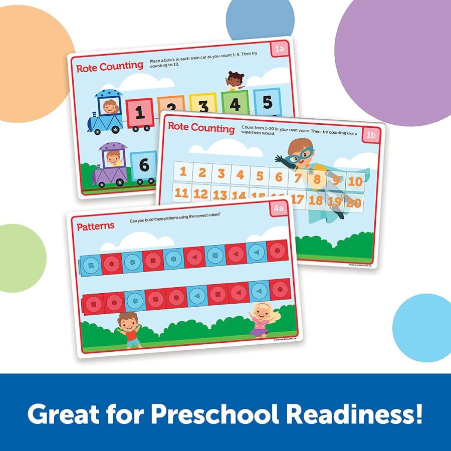 知育玩具 パズル ブロック LER9335 Learning Resources MathLink Cubes Preschool Math Activity Set - Cl_2