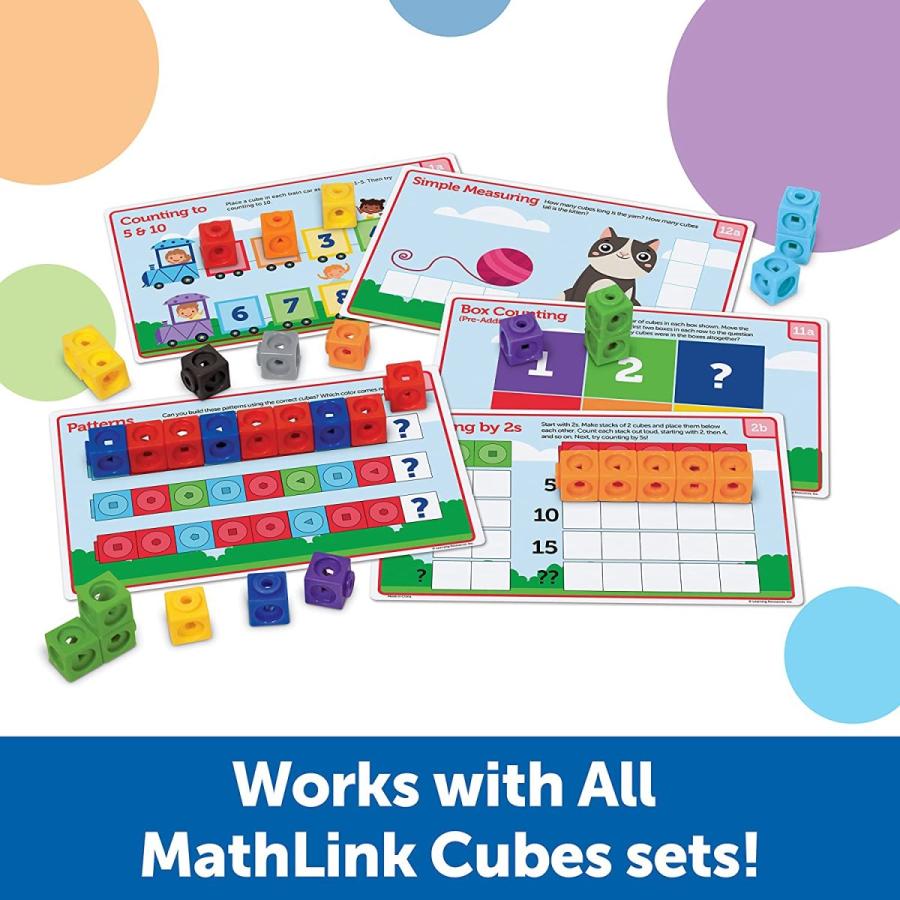知育玩具 パズル ブロック LER9335 Learning Resources MathLink Cubes Preschool Math Activity Set - Cl_3