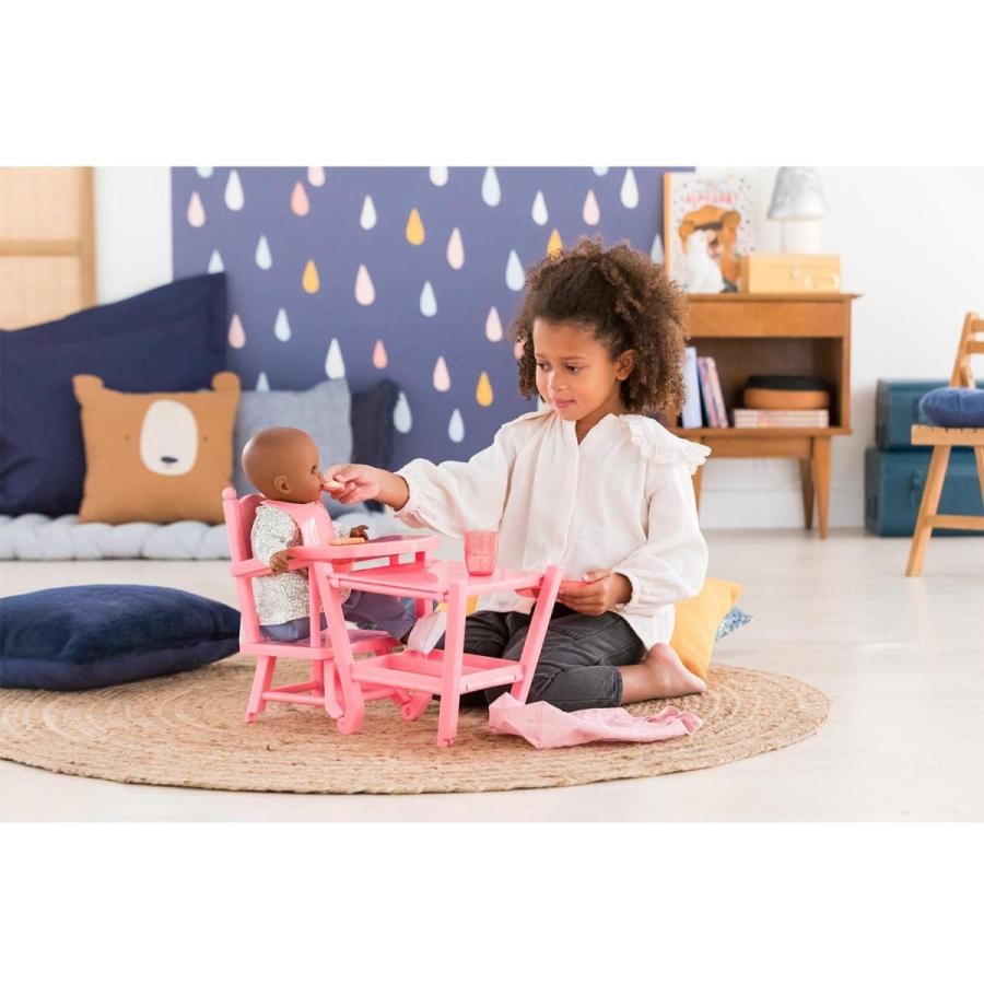 コロール 赤ちゃん 人形 141290 Corolle Baby Doll High Chair - 2-in-1 Design fits 14\" and 17\" Baby Dolの画像