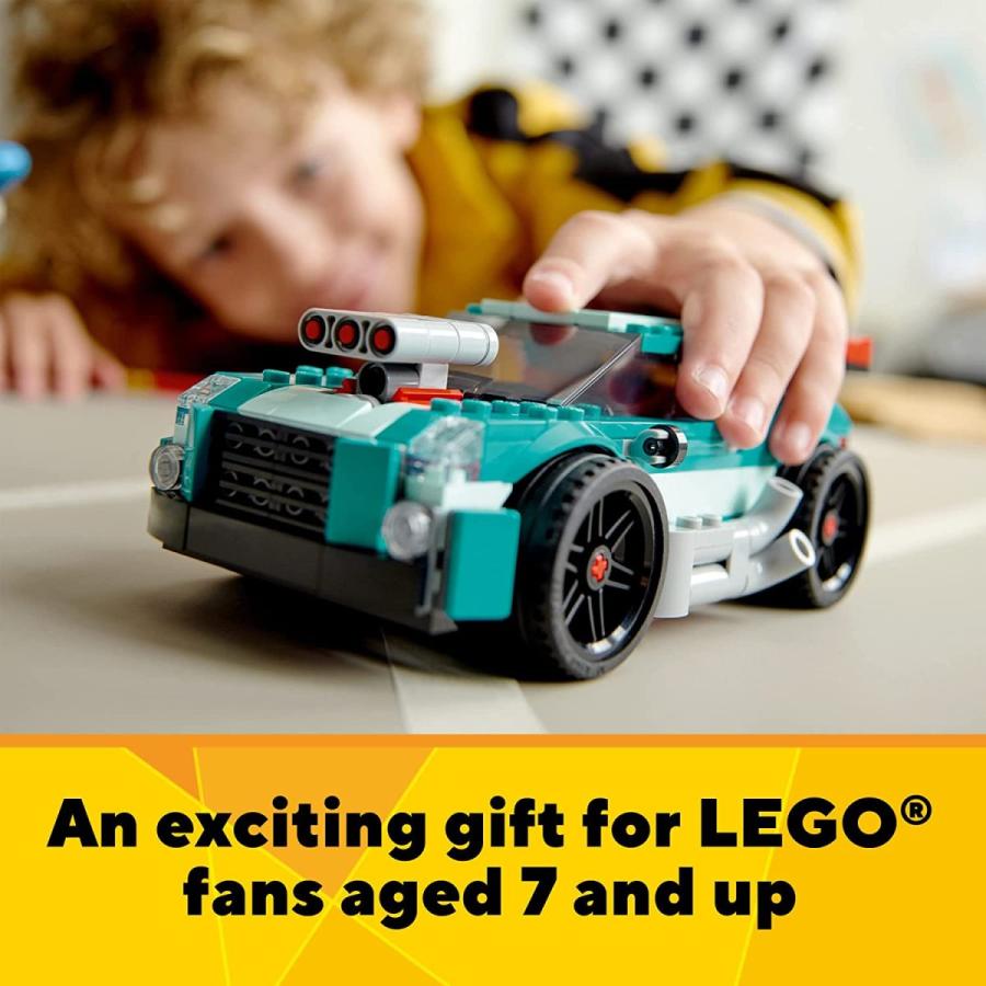 レゴ クリエイター 31127 LEGO Creator 3 in 1 Street Racer Car， Rebuildable Kit Transforms to a Muscle C