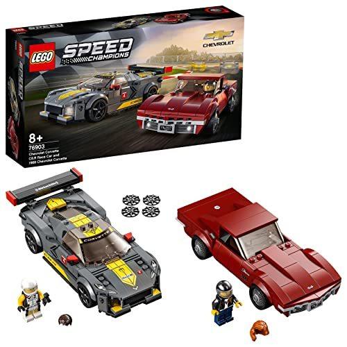 レゴ 76903 LEGO 76903 Speed Champions Chevrolet Corvette C8.R Race Car and 1969 CC Racing Model， Toy Cars Bu