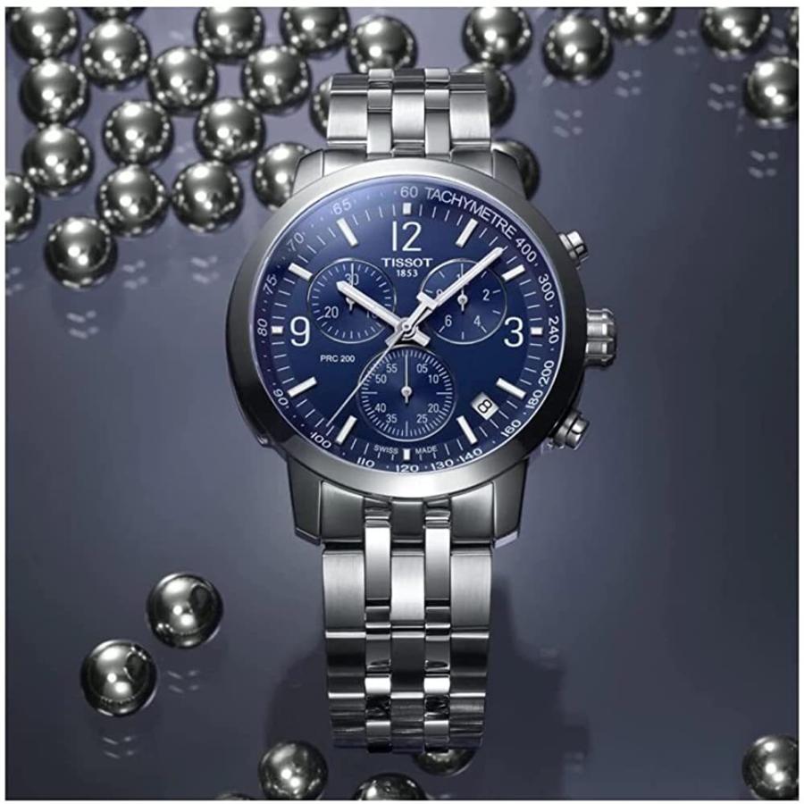 腕時計 ティソ メンズ T1144171104700 Tissot Men's PRC 200 Gent Chr Qua 316L Stainless Steel case Swissの画像
