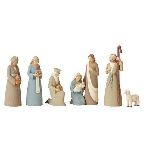 エネスコ Enesco 置物 インテリア 6011548 Enesco Foundations Nativity Miniature Figurine Set， 4.5 Inc