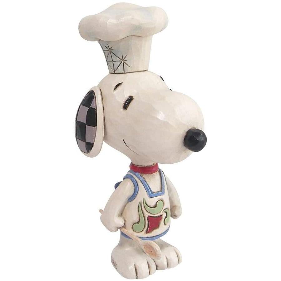 エネスコ Enesco 置物 インテリア 6010120 Enesco Jim Shore Peanuts Chef Snoopy Miniature Figurine， 4