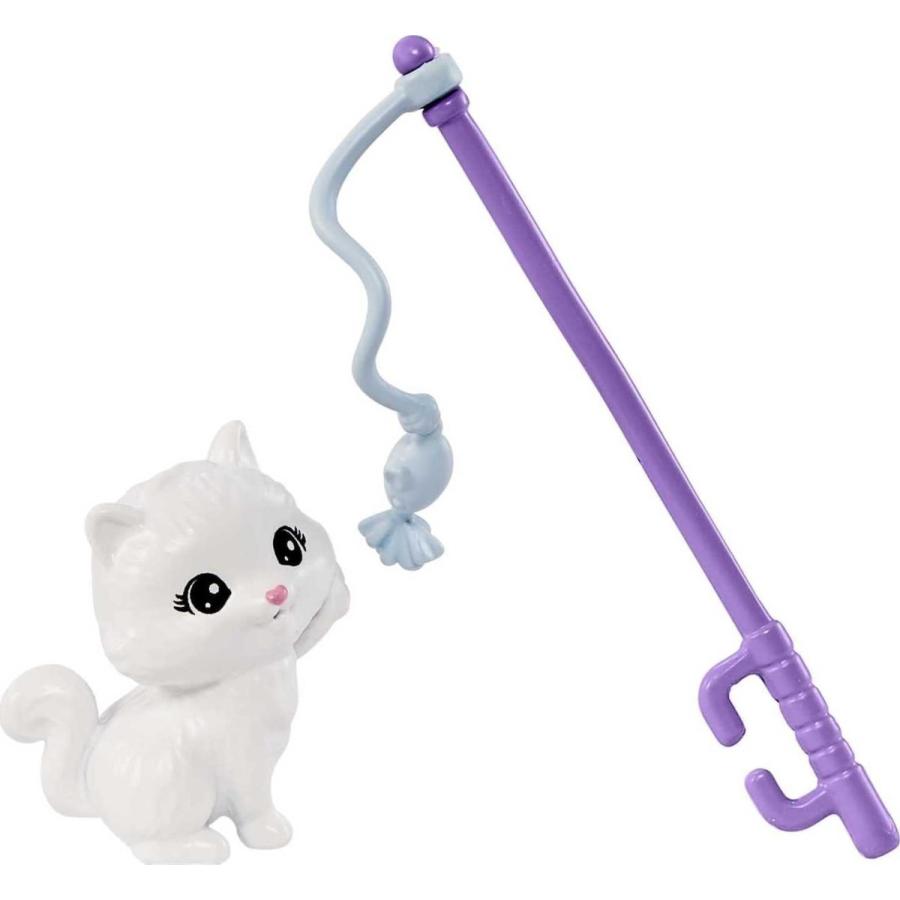 バービー バービー人形 HHB70 Barbie Kitty Condo Doll & Pets， Cat Tree Toy Playset with 5 Kitten Figur_2