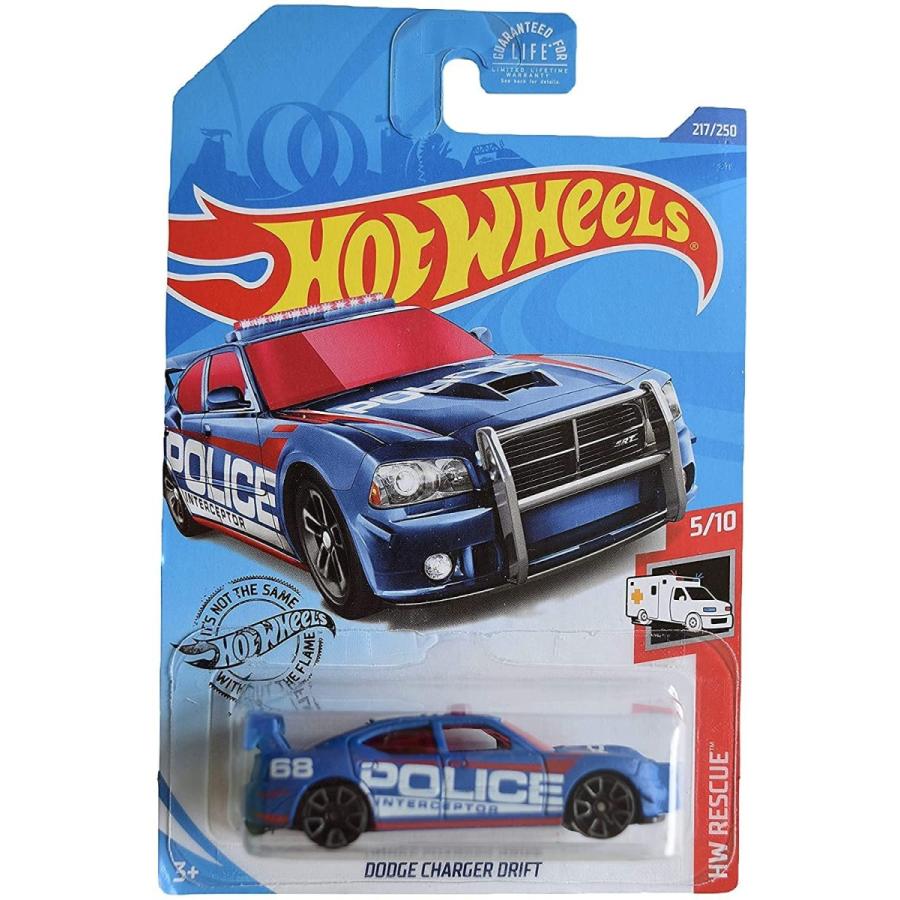 ホットウィール マテル ミニカー ghc62 Hot Wheels Dodge Charger Drift, [Blue] 217/250 Rescue 5/10の画像