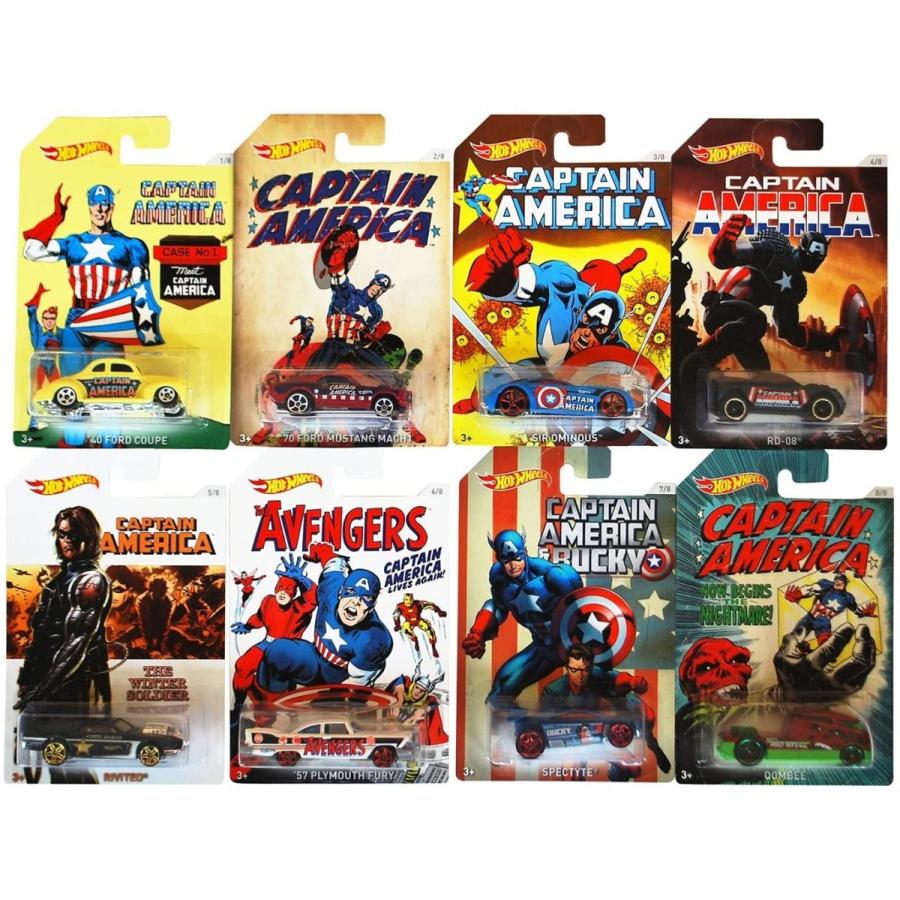 ホットウィール マテル ミニカー DJK75 Hot Wheels， Captain America 75 Years Exclusive Die-Cast Car