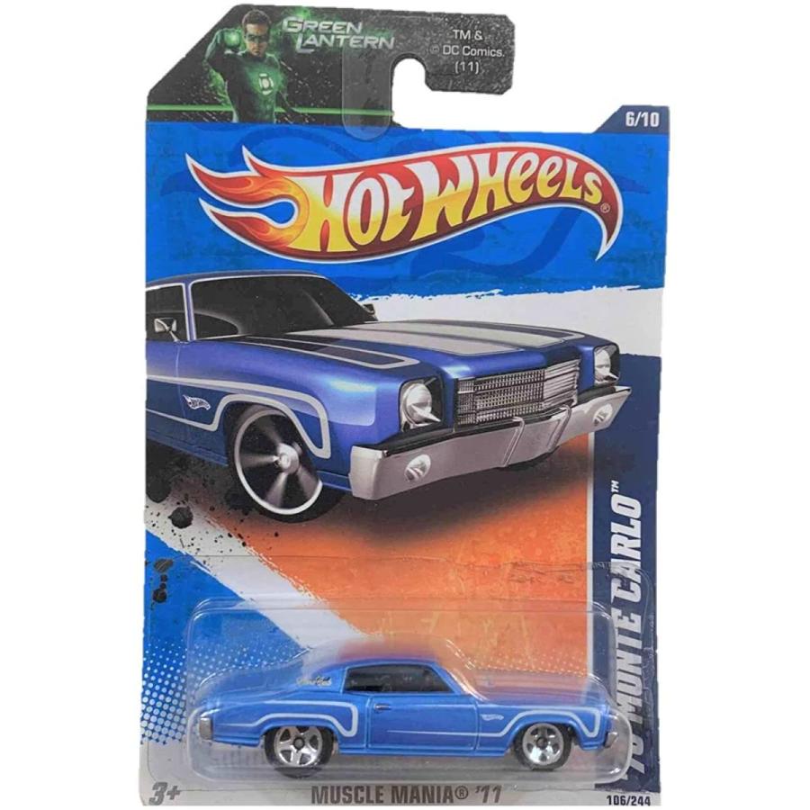 ホットウィール マテル ミニカー L2593 Hot Wheels 2011 Muscle Mania Blue '70 Monte Carlo 6/10 Gree