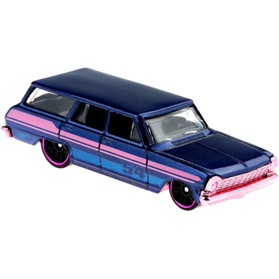 ホットウィール マテル ミニカー HDH60 Hot Wheels Pearl and Chrome 2022 64 Chevy Nova Wagon 5/5_2