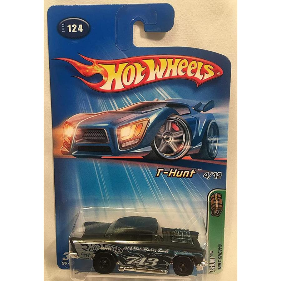 ホットウィール マテル ミニカー Hot Wheels 2005 Treasure Hunt 1:64 Scale Black 1957 Chevy 4/12 Di