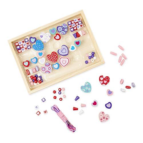 メリッサ&ダグ おもちゃ 知育玩具 4175 Melissa & Doug Created by Me! Heart Beads Wooden Bead Kit，