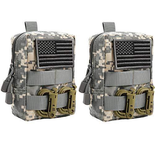 タクティカルポーチ ミリタリー合財袋 生き残ること力くらべ FRTKK 2 Pack Molle Pouches - Tac アウトドア、キャンプ、登山-バックパック、ザック