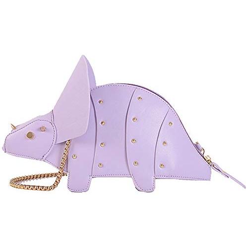 QZUnique ハンドバッグ カバン QZUnique Dinosaur Shoulder Bag for Women 3D Animal Novelty Purse Zipper