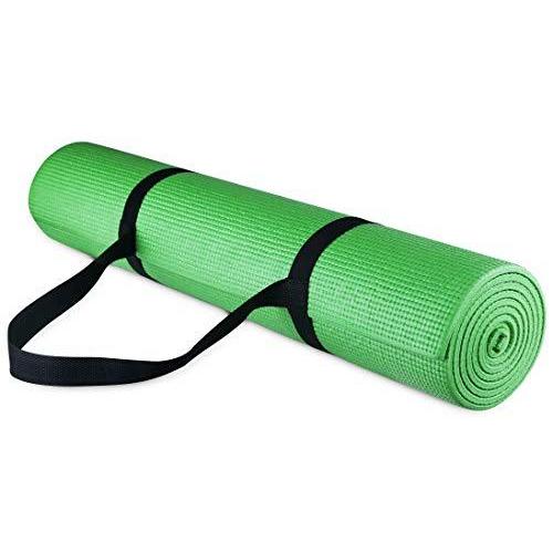 ヨガマット フィットネス BFGY-P1GR Fitvids 1/4-Inch High Density Thick Non Slip Yoga Mat with Knee P