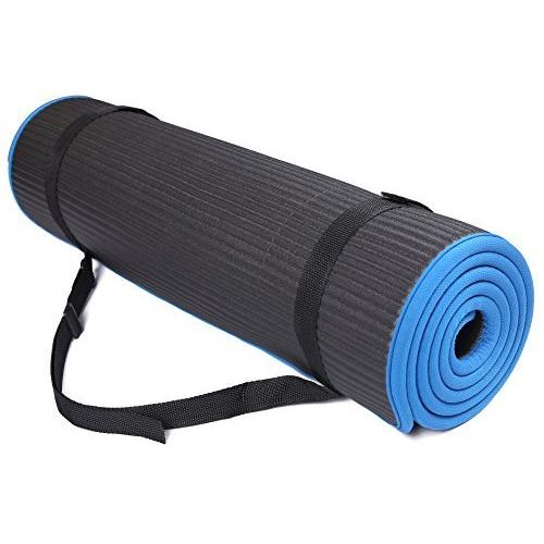 ヨガマット フィットネス BFGP-10BLK Fitvids All-Purpose 2/5-Inch (10mm) Extra Thick High Density Ant