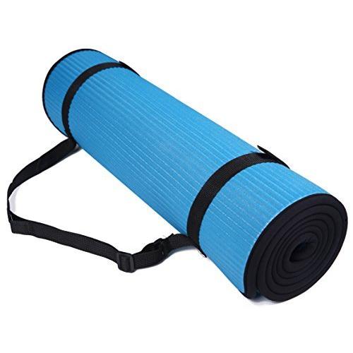 ヨガマット フィットネス BFGP-10BL Fitvids All-Purpose 2/5-Inch (10mm) Extra Thick High Density Anti