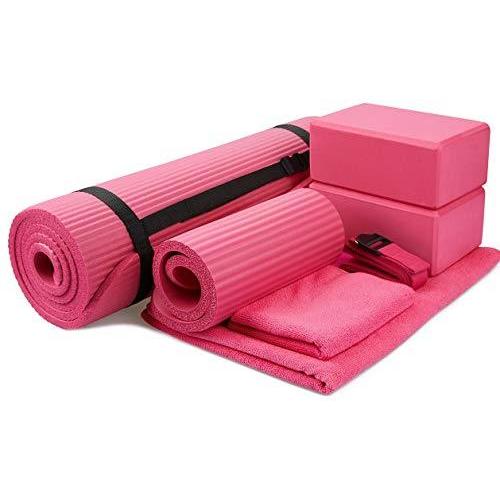 ヨガマット フィットネス BFNK-1PK BalanceFrom 7-Piece Yoga Set with 71x24x0.5 Inches Extra Thick Mat