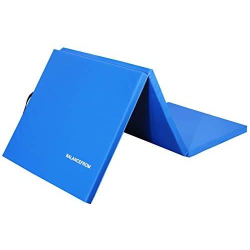 ヨガマット フィットネス BFGM-153BLUE BalanceFrom 6x2 Feet 3-Panel Folding Gymnastics Mat ? 1.5-In