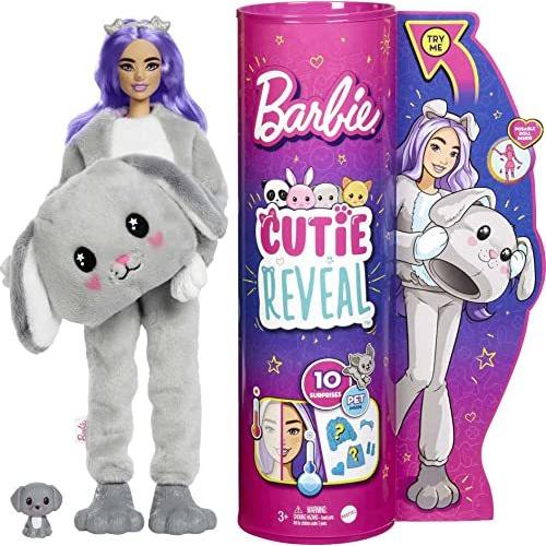 バービー バービー人形 HHG21 Barbie Doll, Cutie Reveal Puppy Plush Costume Doll with 10 Surprises, Mi