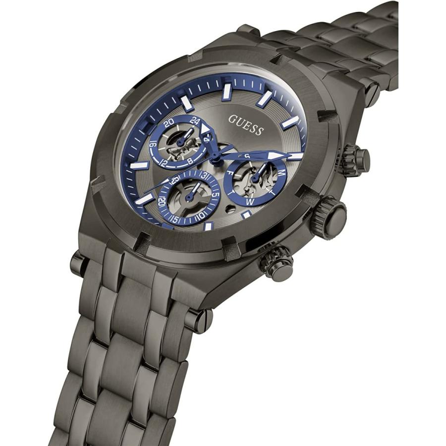 腕時計 ゲス GUESS GW0260G3 GUESS Men's Sport Multifunction 44mm Watch ? Gunmetal & Blue Dial with Gunme｜maniacs-shop｜04