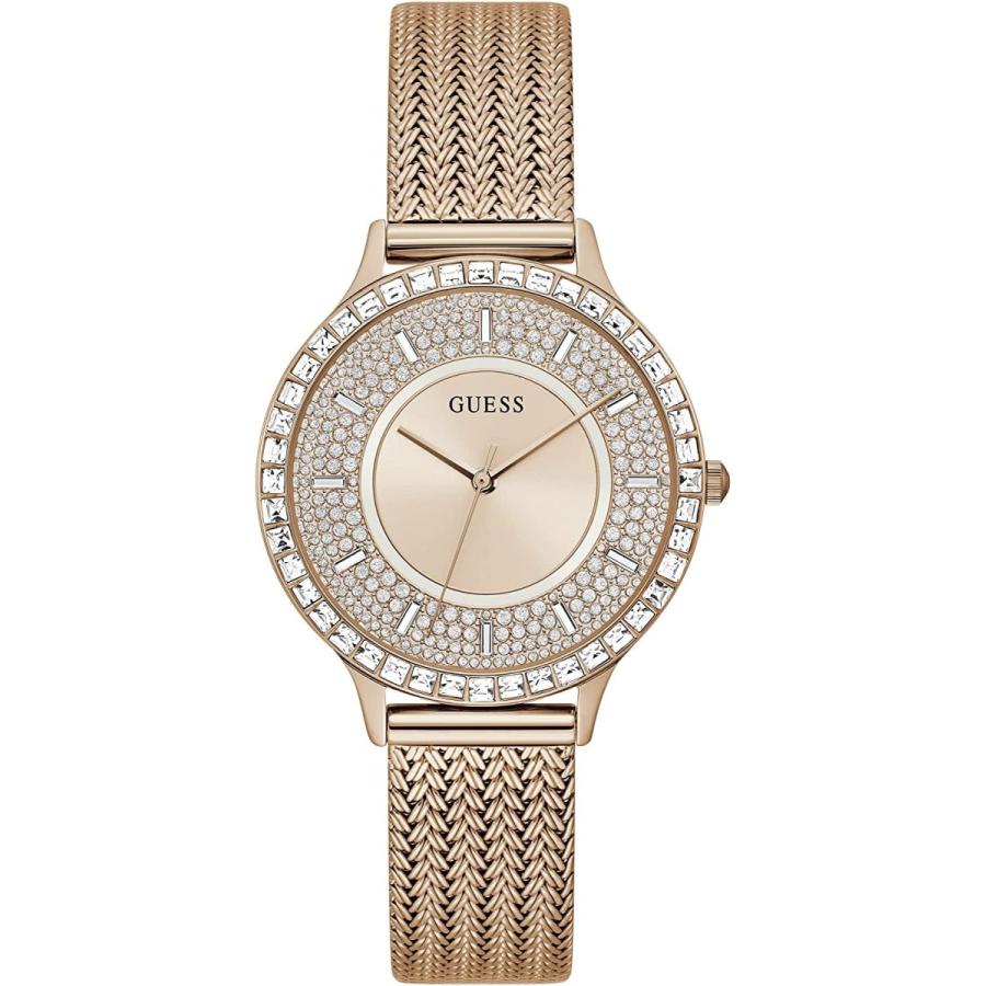 腕時計 ゲス GUESS GW0402L3 GUESS Ladies Dress Herringbone Mesh 38mm Watch ? Rose Gold-Tone Stainless St