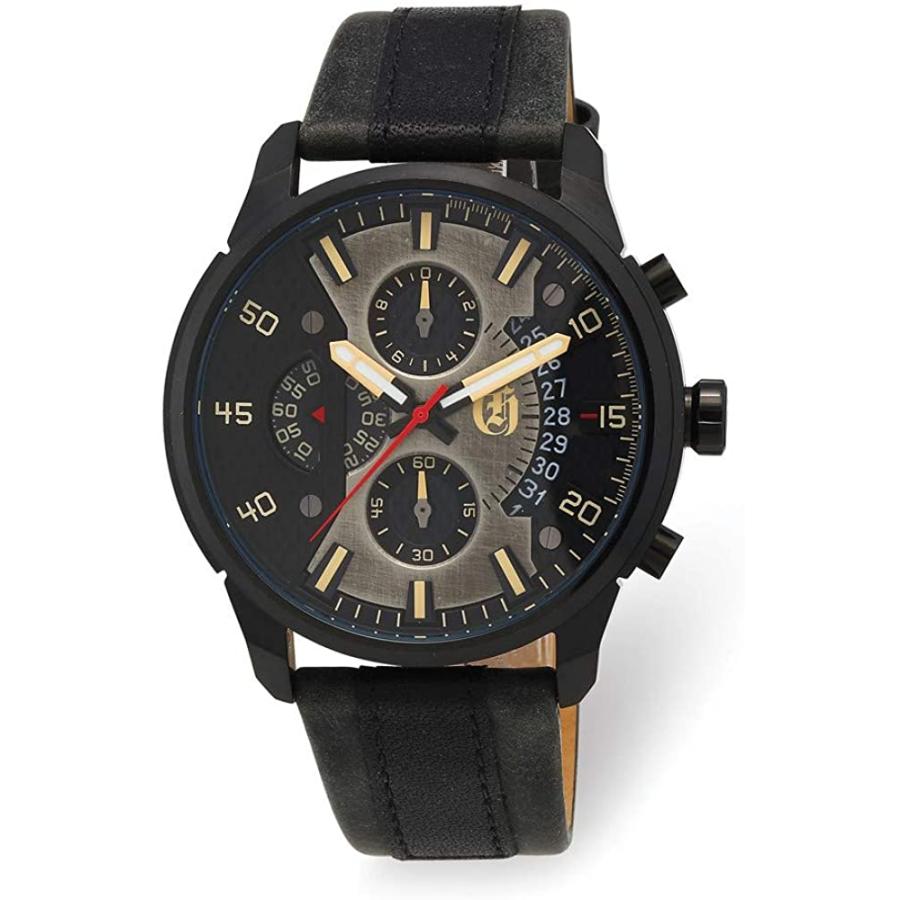 腕時計 チャールズヒューバート メンズ Charles Hubert IP Black Stainless Steel Men's Chronograp