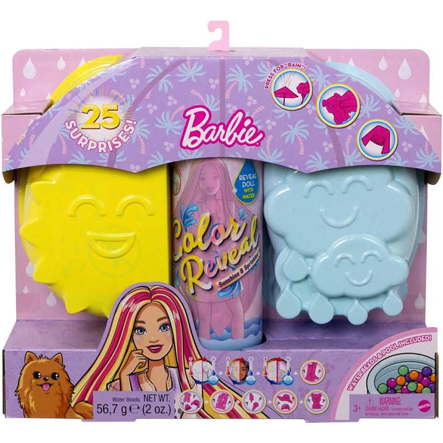 バービー バービー人形 HCD24 Barbie Color Reveal Sunshine and Sprinkles Doll \u0026 Accessories with 25 Suの画像