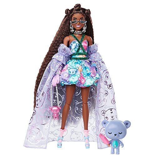 バービー バービー人形 HHN13 Barbie Extra Fancy Fashion Doll & Accessories Dressed in a Teddy-Print G