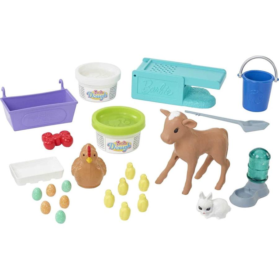 バービー バービー人形 HGY88 Barbie Doll and Playset with Coop, Animals, Dough, Molds and More, Hatchの画像