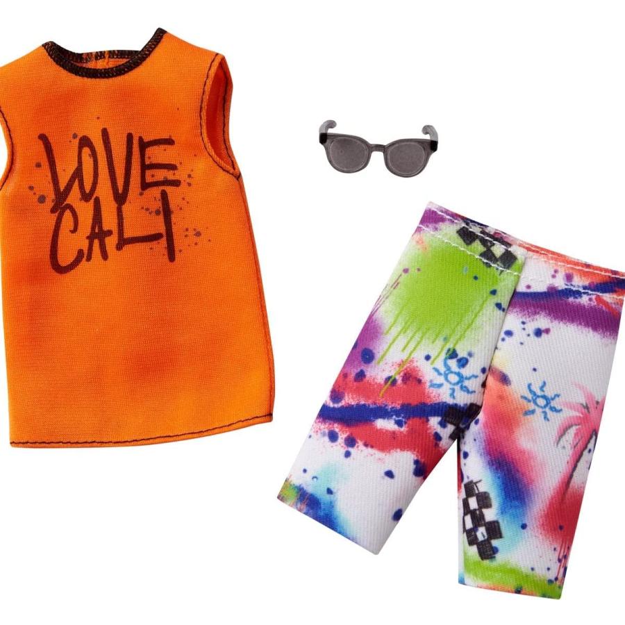 バービー バービー人形 着せ替え Barbie Ken Complete Look Love Cali Top and Spray Paint Shorts Fas