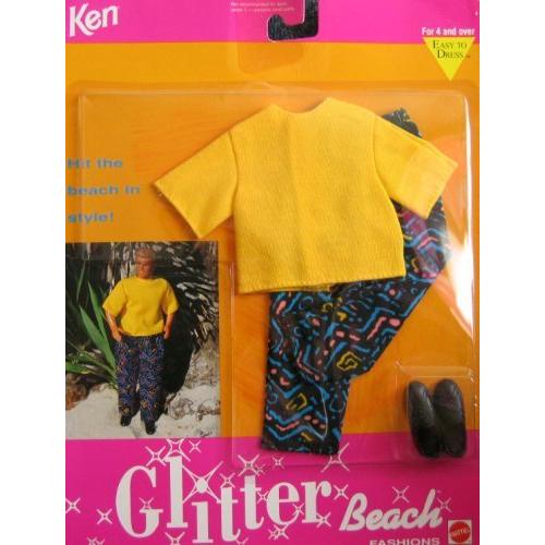 バービー バービー人形 着せ替え 3763， Asst. 3770 Barbie KEN Glitter Beach Fashions (1992)