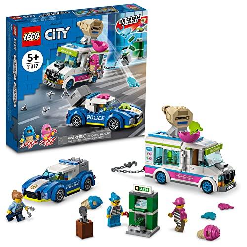 レゴ シティ 6379602 LEGO City Ice Cream Truck Police Chase Van 60314 Toy for Kids, Girls and Boys Age 5 P