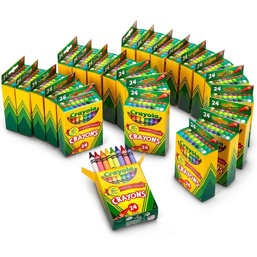 クレヨラ アメリカ 海外輸入 52-4601 Crayola Crayons Bulk, 24 Crayon Packs with 24 Assorted Colors,