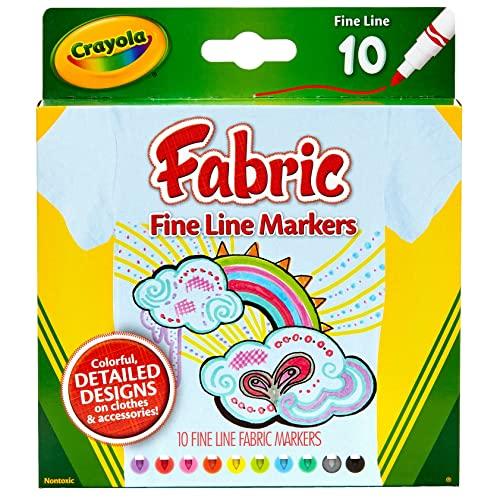 クレヨラ アメリカ 海外輸入 58 8626 Crayola Fabric Markers， At Home Crafts for Kids， Fine Tip， Asso