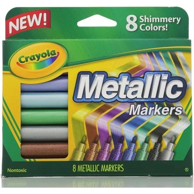 クレヨラ アメリカ 海外輸入 071662286286 CRAYOLA LLC CRAYOLA METALLIC MARKERS 8 COLORS (Set of 3)