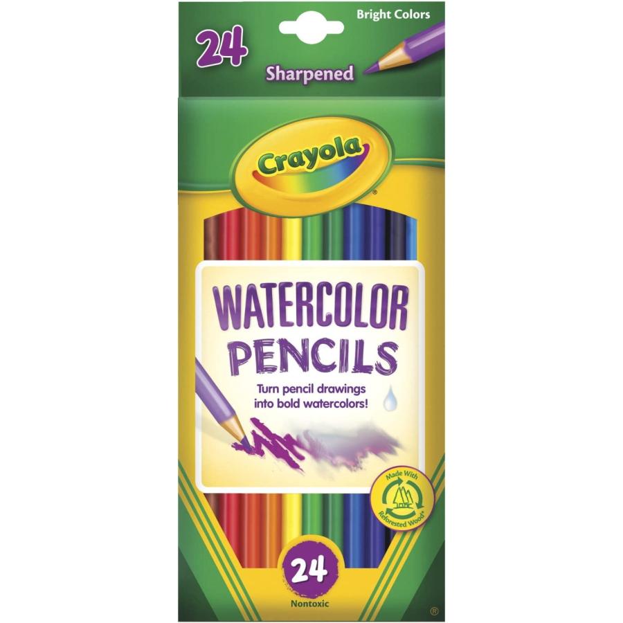 クレヨラ アメリカ 海外輸入 Crayola Non-Toxic Watercolor Colored Pencil Set, 3.3 mm Thick Tip, Asso