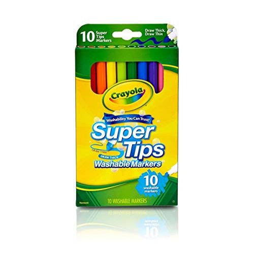 クレヨラ アメリカ 海外輸入 58-8610 Crayola， 588610， Washable Super Tips Markers， Broad/Fine Bullet
