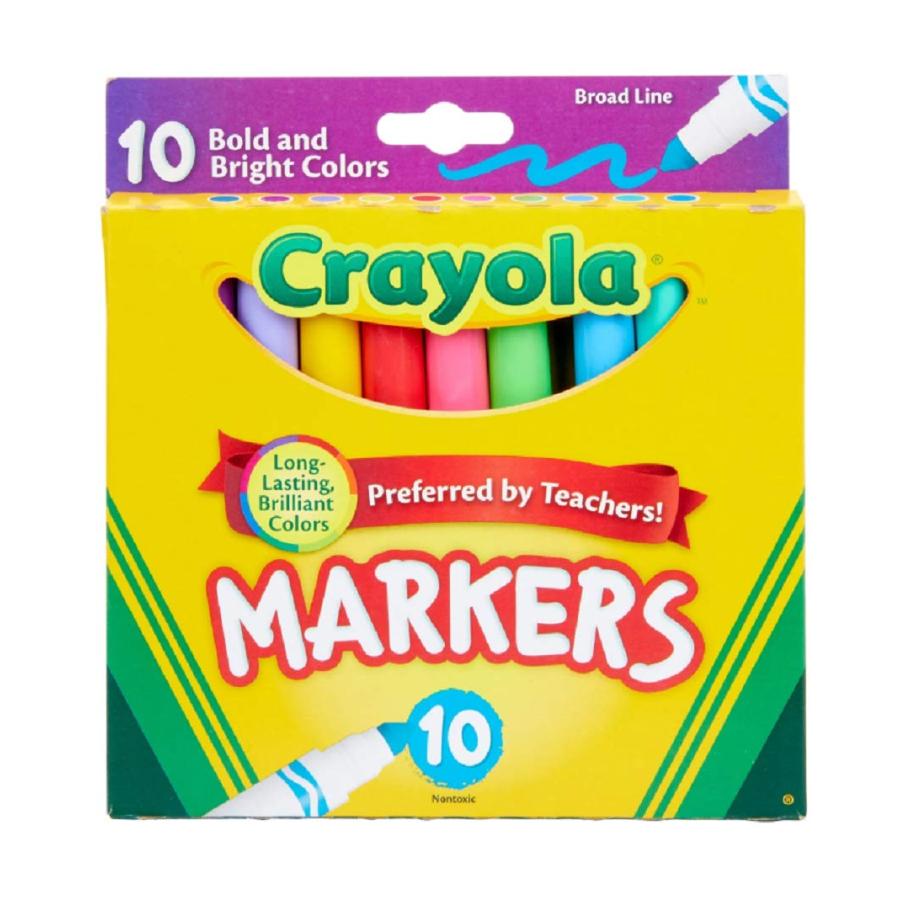 クレヨラ アメリカ 海外輸入 58-7725 6 Pack Broad Line 10-Color Marker Set (Product Catalog: Writing