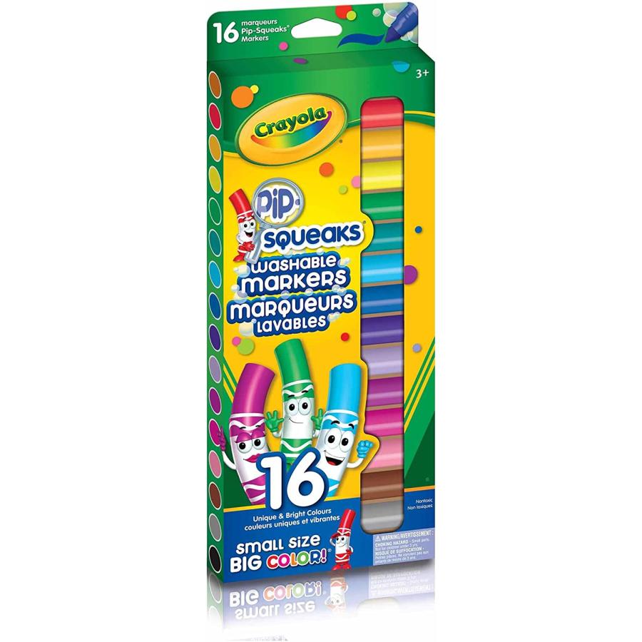 クレヨラ アメリカ 海外輸入 58-2316 Crayola 16 Pip-Squeaks Broad Line Washable Markers