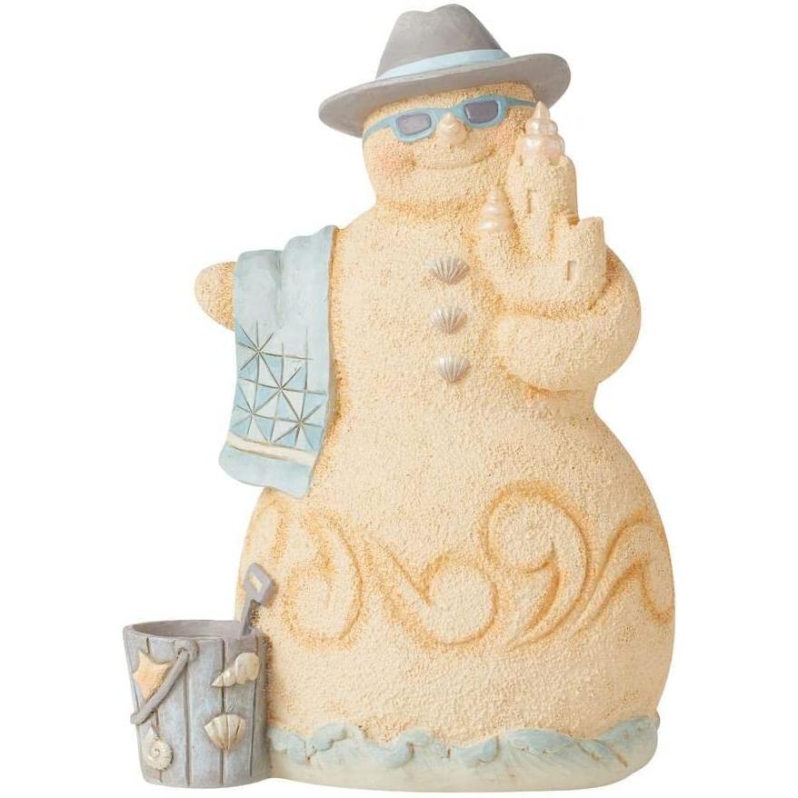 エネスコ Enesco 置物 インテリア 6010807 Enesco Jim Shore Summer Coastal Snowman with Towel Figurine