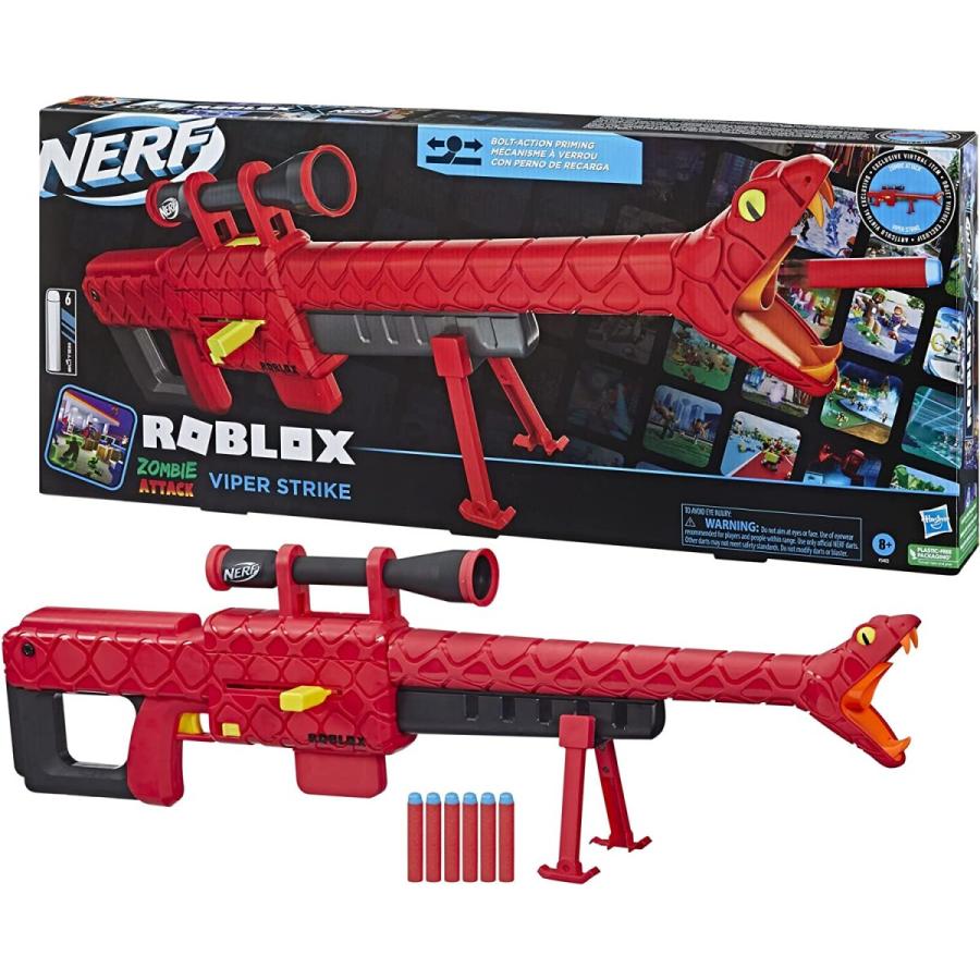 ナーフ アメリカ 直輸入 F5483 NERF Roblox Zombie Attack: Viper Strike Sniper-Inspired Blaster with Sc｜maniacs-shop｜02