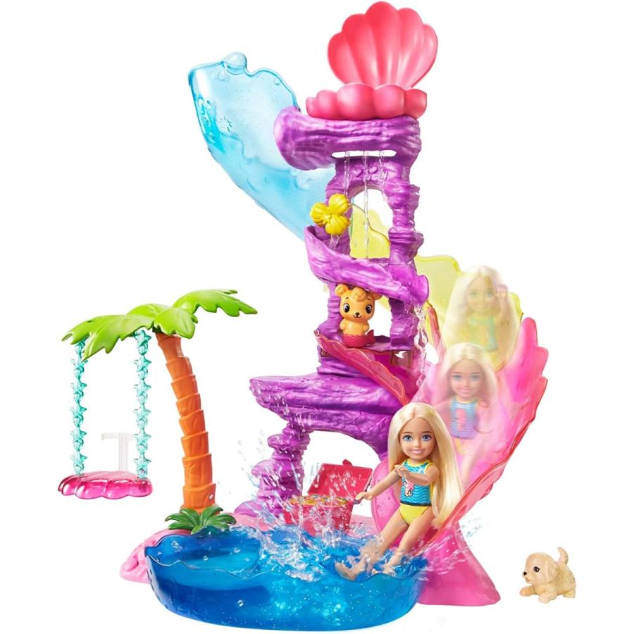 バービー バービー人形 HBW93 Barbie Dreamtopia Chelsea Water Lagoon Playset with Chelsea Doll (6 in Bの画像